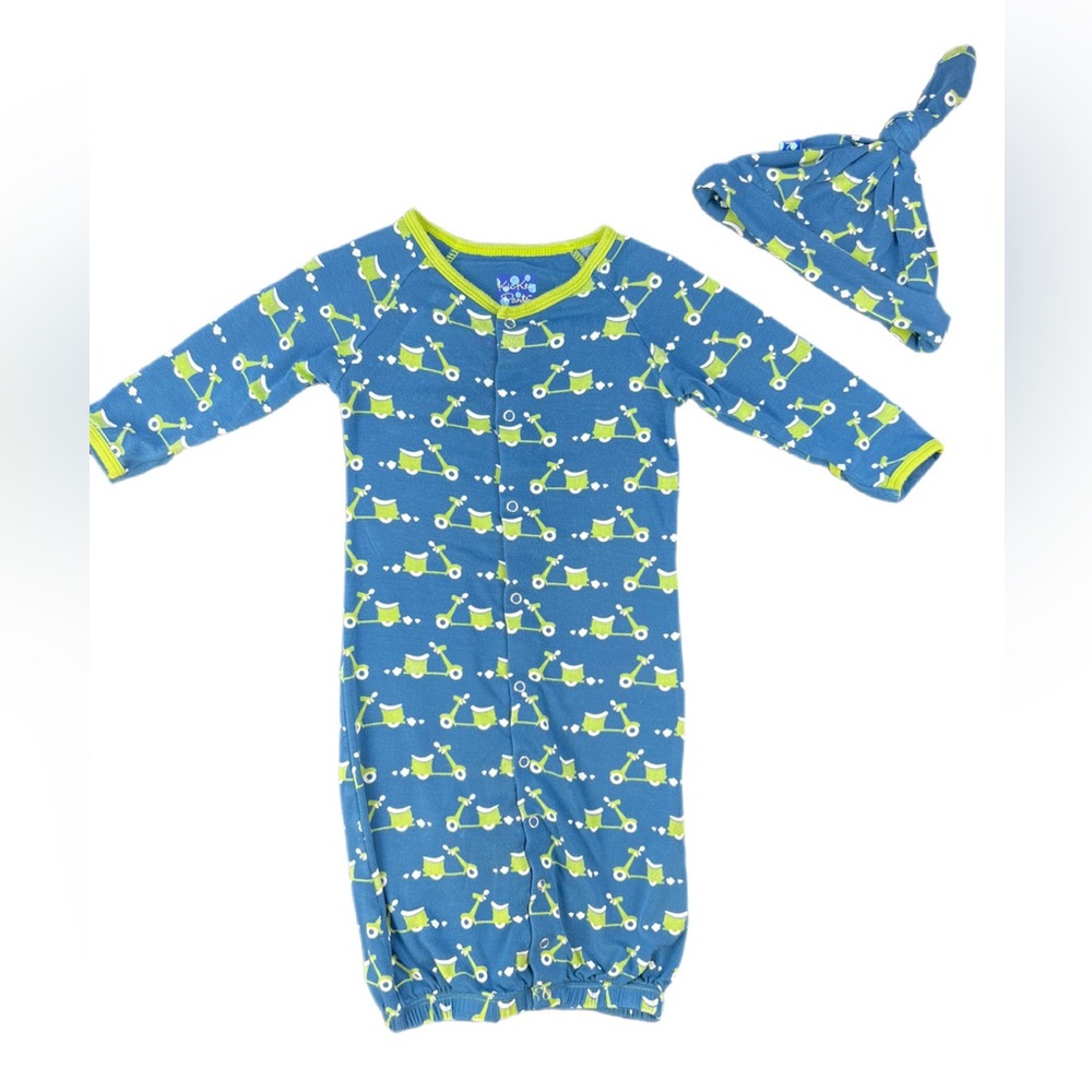 KICKEE PANTS Bamboo Convertible Gown/Romper - 3-6M